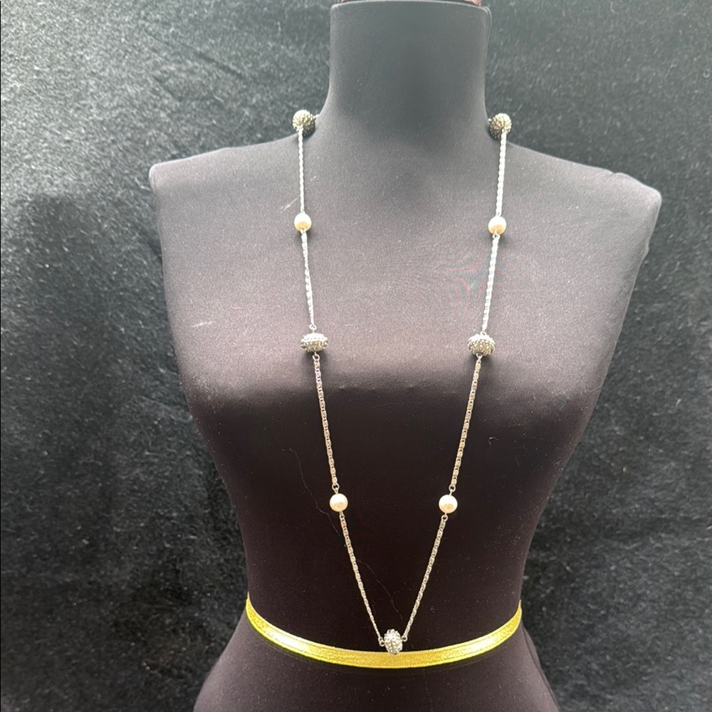Avon Silver and Gold Beaded Necklace